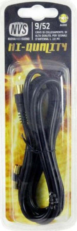 Cavo-antenna-Nvs-9-52-Cavo-Antenna-Hi-Quality-9-52-con-Adattatore-Blac