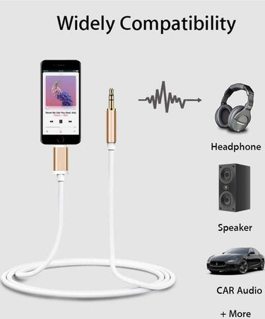CAVO AUDIO ADATTATORE IPHONE 7 E 7 PLUS AUX JACK LIGHTNING A 3,5 MM MASCHIO Elettronica/Cellulari e accessori/Accessori/Cavi e adattatori/Cavi Lightning Trade Shop italia - Napoli, Commerciovirtuoso.it