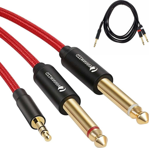 Cavo Audio Aux 3.5mm Maschio A Doppio Cavo Jack 6.5mm Maschio Mono Ajack-01 1.5mt Elettronica/Home Audio e Hi-Fi/Accessori/Cavi/Cavi Stereo Jack Trade Shop italia - Napoli, Commerciovirtuoso.it
