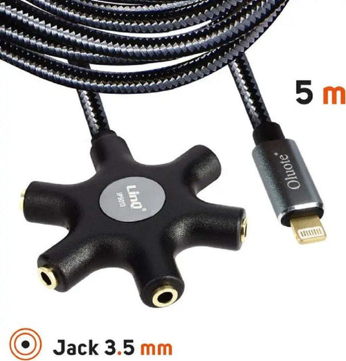 Cavo Audio Da Lightning A 5 Jack Femmina Adattatore 5 In 1 Da 5 Metri Ip5050 Elettronica/Informatica/Accessori/Cavi e accessori/Cavi/Cavi Lightning Trade Shop italia - Napoli, Commerciovirtuoso.it