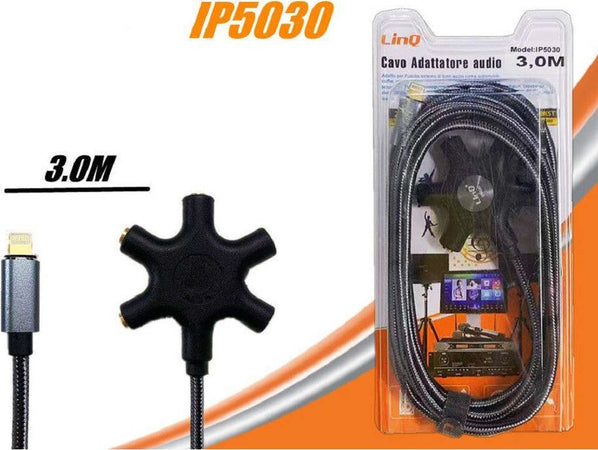 Cavo Audio Da Lightning A 5x Jack Aux Femmina Adattatore 5in1 Da 3 Metri Ip5030 Elettronica/Informatica/Accessori/Cavi e accessori/Cavi/Cavi Lightning Trade Shop italia - Napoli, Commerciovirtuoso.it