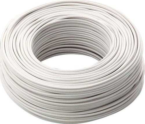 Cavo-Bianco-100-Mt-Isolato-Unipolare-1-X-1,5-M2-Antifiamma-Materiale-Elettrico