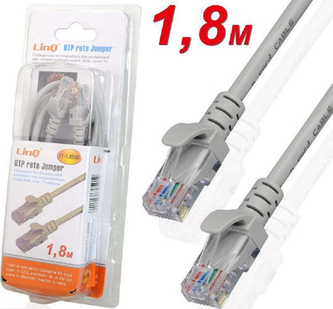 Cavo Cablato Prolunga Utp Cat.5e Rete Lan Rj45 Pc Internet Da 1,8 Metri It-1.8mb Elettronica/Informatica/Accessori/Cavi e accessori/Cavi/Cavi Ethernet Trade Shop italia - Napoli, Commerciovirtuoso.it