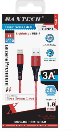 Cavo Caricatore Lightning Usb 1 Mt Ricarica Trasferimento Dati 3a Iphone F-ip034 Elettronica e telefonia > Telefonia Fissa e Mobile > Accessori Smartphone > Cavi Smartphone Trade Shop italia - Napoli, Commerciovirtuoso.it