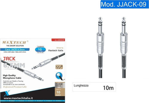 Cavo Collegamento 2 Jack Da 6.5mm 10 Mt Cavetto Microfono Audio Stereo Jjack-09 Elettronica/Home Audio e Hi-Fi/Accessori/Cavi/Cavi Stereo Jack Trade Shop italia - Napoli, Commerciovirtuoso.it