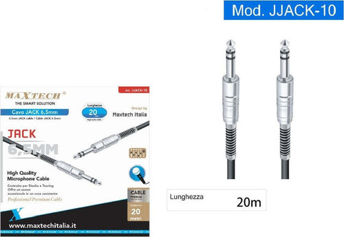 Cavo Collegamento Con 2 Jack Da 6.5mm 20 Mt Cavo Microfono Audio Stereo Jjack-10 Elettronica e telefonia > Accessori Audio e Video > Cavi Audio e Video Trade Shop italia - Napoli, Commerciovirtuoso.it