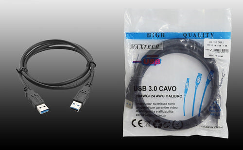 Cavo Da 1,8mt Usb 3.0 Tipo A Cable Dati Pc Hard Disk Maxtech Usb 3.0 Am To Am 1.8m Informatica e Videogiochi > Accessori PC > Adattatori e Convertitori Trade Shop italia - Napoli, Commerciovirtuoso.it