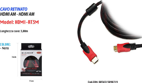 Cavo-Da-Hdmi-A-Hdmi-Retinato-Da-3-Metri-Per-Video-1080p-24k-Maxtech-Hdmi-rt3m