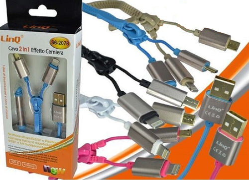 Cavo Dati Ricarica Usb S6-2078 2in1 Effetto Cerniera Micro Usb Lightning Android Elettronica/Cellulari e accessori/Accessori/Cavi e adattatori/Cavi Lightning Trade Shop italia - Napoli, Commerciovirtuoso.it