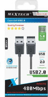 Cavo Dati Usb 2.0 Maschio - Maschio Prolunga 5 Mt 480mbps Computer Usb2.0-m5.0m Informatica e Videogiochi > Accessori PC > Accessori USB Trade Shop italia - Napoli, Commerciovirtuoso.it