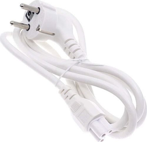 Cavo di Alimentazione Tripolare Schuko IEC C5 1,5 metri per Alimentatori Notebook colore Bianco