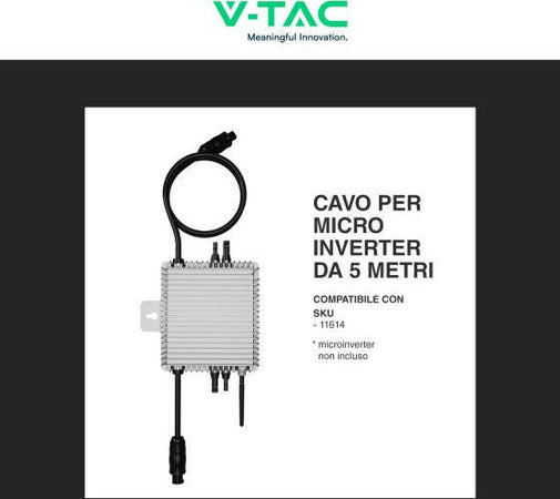 Cavo di Collegamento Microinverter per Impianto Fotovoltaico - 5 metri - SKU 11739 Commercio Industria e Scienza/Energia solare e eolica/Pannelli solari/Pannelli solari monocristallini Zencoccostore - Formia, Commerciovirtuoso.it