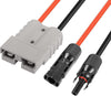 Cavo di Prolunga Solare con connettori 50A 600V 1 mt 6 mm2 IP67 a Bassa Resistenza