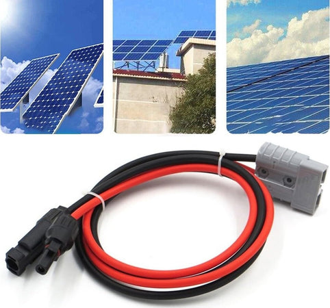 Cavo di Prolunga Solare con connettori 50A 600V 1 mt 6 mm2 IP67 a Bassa Resistenza
