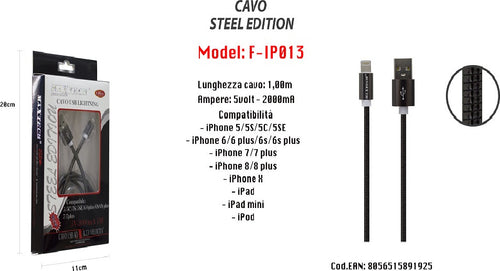 Cavo Di Ricarica Per Iphone Ipad 5volt-2000ma 1mt Alta Velocit? Usb Maxtech F-ip013 Cavi Smartphone Trade Shop italia - Napoli, Commerciovirtuoso.it