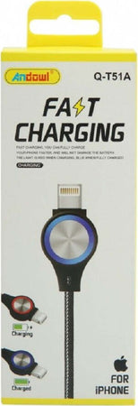 Cavo Di Ricarica Rapida Veloce Per Iphone Lightning Con Luce Illuminazione Q-t51a Elettronica/Cellulari e accessori/Accessori/Cavi e adattatori/Cavi Lightning Trade Shop italia - Napoli, Commerciovirtuoso.it