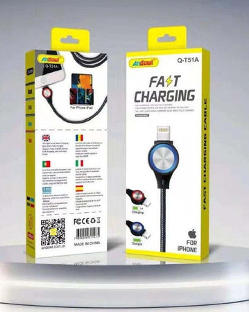 Cavo Di Ricarica Rapida Veloce Per Iphone Lightning Con Luce Illuminazione Q-t51a Elettronica/Cellulari e accessori/Accessori/Cavi e adattatori/Cavi Lightning Trade Shop italia - Napoli, Commerciovirtuoso.it