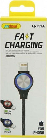 Cavo Di Ricarica Rapida Veloce Per Iphone Lightning Con Luce Illuminazione Q-t51a Elettronica/Cellulari e accessori/Accessori/Cavi e adattatori/Cavi Lightning Trade Shop italia - Napoli, Commerciovirtuoso.it