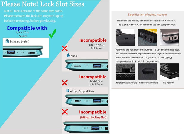 Cavo di Sicurezza con Blocco a Combinazione per Laptop Notebook Protezioni per Password a 4 cifre Dispositivo Antifurto