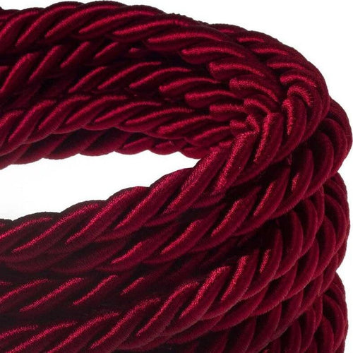 Cavo elettrico cordone xl 16mm bordeaux lucido Illuminazione/Illuminazione per interni/Lampadari lampade a sospensione e plafoniere/Componenti per lampadari/Cavi elettrici per lampadari Led Mall Home - Napoli, Commerciovirtuoso.it