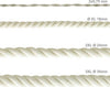 Cavo elettrico in cotone grezzo cordone xl 16mm Illuminazione/Illuminazione per interni/Lampadari lampade a sospensione e plafoniere/Componenti per lampadari/Cavi elettrici per lampadari Led Mall Home - Napoli, Commerciovirtuoso.it