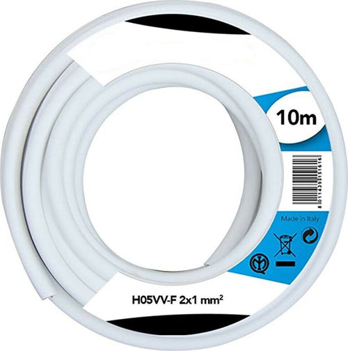 Cavo Elettrico Prolunga 10mt 2x1 Mm H05vv-f Matassa Filo Elettrico Bianco Casa, arredamento e bricolage > Materiale Elettrico Trade Shop italia - Napoli, Commerciovirtuoso.it
