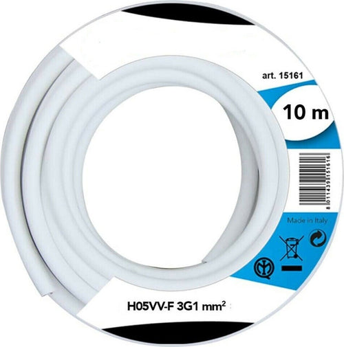 Cavo Elettrico Prolunga 10mt 3g1 Mm H05vv-f Matassa Filo Elettrico Bianco Fai da te/Materiale elettrico/Prolunghe Trade Shop italia - Napoli, Commerciovirtuoso.it