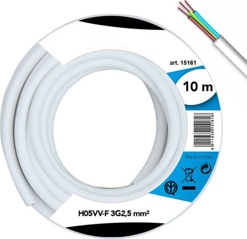 Cavo Elettrico Prolunga 10mt 3g2.5 Mm H05vv-f Matassa Filo Elettrico Bianco Casa, arredamento e bricolage > Materiale Elettrico Trade Shop italia - Napoli, Commerciovirtuoso.it