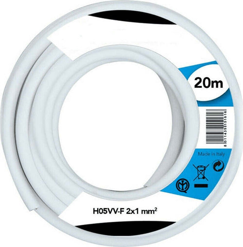 Cavo Elettrico Prolunga 20mt 2x1 Mm H05vv-f Matassa Filo Elettrico Bianco Casa, arredamento e bricolage > Materiale Elettrico Trade Shop italia - Napoli, Commerciovirtuoso.it