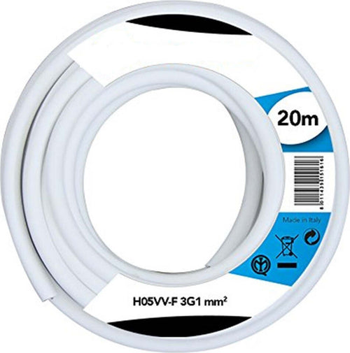 Cavo Elettrico Prolunga 20mt 3g1 Mm H05vv-f Matassa Filo Elettrico Bianco Fai da te/Materiale elettrico/Prolunghe Trade Shop italia - Napoli, Commerciovirtuoso.it