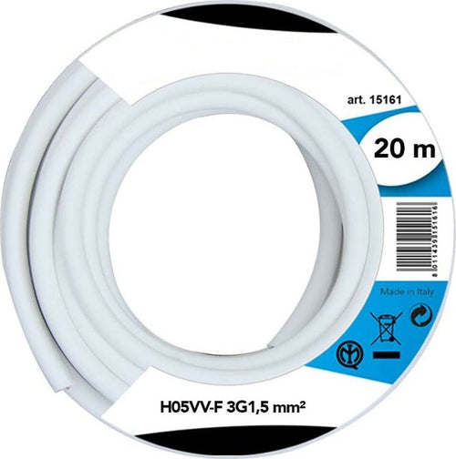 Cavo Elettrico Prolunga 20mt 3g1.5 Mm H05vv-f Matassa Filo Elettrico Bianco Casa, arredamento e bricolage > Materiale Elettrico Trade Shop italia - Napoli, Commerciovirtuoso.it
