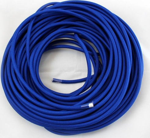Cavo elettrico tondo tessuto blu Illuminazione/Illuminazione per interni/Lampadari lampade a sospensione e plafoniere/Componenti per lampadari/Cavi elettrici per lampadari Led Mall Home - Napoli, Commerciovirtuoso.it