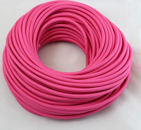 Cavo elettrico tondo tessuto fucsia Illuminazione/Illuminazione per interni/Lampadari lampade a sospensione e plafoniere/Componenti per lampadari/Cavi elettrici per lampadari Led Mall Home - Napoli, Commerciovirtuoso.it