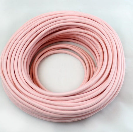 Cavo elettrico tondo tessuto rosa Illuminazione/Illuminazione per interni/Lampadari lampade a sospensione e plafoniere/Componenti per lampadari/Cavi elettrici per lampadari Led Mall Home - Napoli, Commerciovirtuoso.it