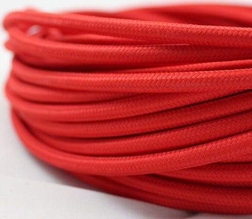 Cavo elettrico tondo tessuto rosso Illuminazione/Illuminazione per interni/Lampadari lampade a sospensione e plafoniere/Componenti per lampadari/Cavi elettrici per lampadari Led Mall Home - Napoli, Commerciovirtuoso.it