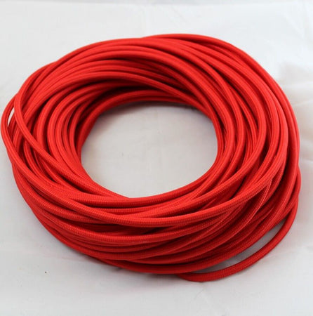 Cavo elettrico tondo tessuto rosso Illuminazione/Illuminazione per interni/Lampadari lampade a sospensione e plafoniere/Componenti per lampadari/Cavi elettrici per lampadari Led Mall Home - Napoli, Commerciovirtuoso.it