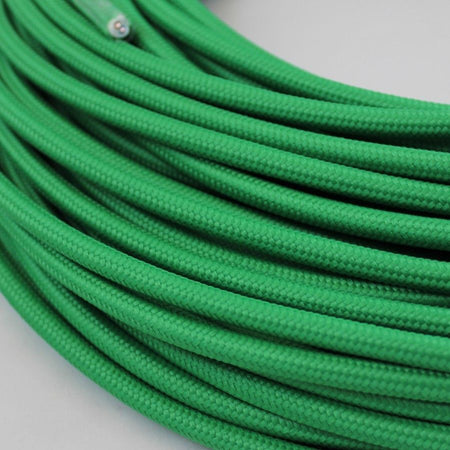 Cavo elettrico tondo tessuto verde Illuminazione/Illuminazione per interni/Lampadari lampade a sospensione e plafoniere/Componenti per lampadari/Cavi elettrici per lampadari Led Mall Home - Napoli, Commerciovirtuoso.it