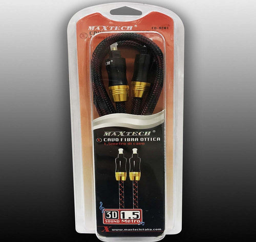 Cavo Fibra Ottica 1.5 Mt Connettore Placcato Oro Audio Digitale Fo-rt01 Maxtech Elettronica e telefonia > Accessori Audio e Video > Cavi Audio e Video Trade Shop italia - Napoli, Commerciovirtuoso.it