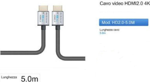 Cavo Hdmi 2.0 4k Da 5 Metri High Speed Tv Monitor Audio Video Cavetto Hd2.0-5.0m Elettronica e telefonia > Accessori Audio e Video > Cavi Audio e Video Trade Shop italia - Napoli, Commerciovirtuoso.it