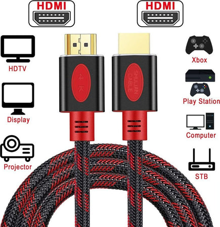 Cavo HDMI 2.0 4K UHD 2160p, HD 1080P ETHERNET 3D PC 1 Metro 18 Gbps