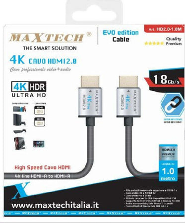 Cavo Hdmi 2.0 4k Ultra Hd 1 Mt High Speed 18gb/s Audio Video Cavetto Hd2.0-1.0m Elettronica e telefonia > Accessori Audio e Video > Cavi Audio e Video Trade Shop italia - Napoli, Commerciovirtuoso.it