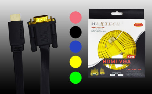 Cavo Hdmi Vga Video 5,0 Metri Adapter 1080p 1400p 1600p 24k Maxtech Hdmi-va5.0m Elettronica e telefonia > Accessori Audio e Video > Cavi Audio e Video Trade Shop italia - Napoli, Commerciovirtuoso.it