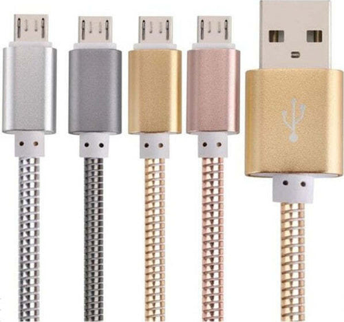 Cavo-In-Acciaio-Ricarica-Trasferimento-Dati-Smartphone-Android-Pc-Usb-Resistente