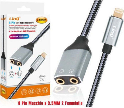 Cavo Intrecciato Adattatore Audio Da Lightning Maschio A 2 Jack 3,5mm Femmina Lt3537 Fai da te/Materiale elettrico/Prese elettriche ed accessori/Spine intelligenti e telecomandate Trade Shop italia - Napoli, Commerciovirtuoso.it