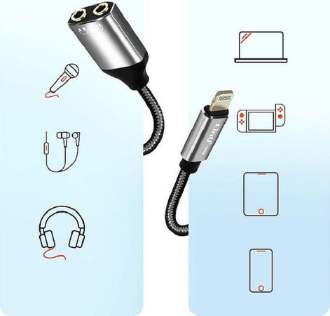 Cavo Intrecciato Adattatore Audio Da Lightning Maschio A 2 Jack 3,5mm Femmina Lt3537 Fai da te/Materiale elettrico/Prese elettriche ed accessori/Spine intelligenti e telecomandate Trade Shop italia - Napoli, Commerciovirtuoso.it