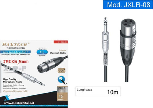 Cavo Jack 6.5mm A Xlr Femmina Audio Prolunga Per Microfono Da 10 Metri Jxlr-08 Elettronica e telefonia > Accessori Audio e Video > Cavi Audio e Video Trade Shop italia - Napoli, Commerciovirtuoso.it