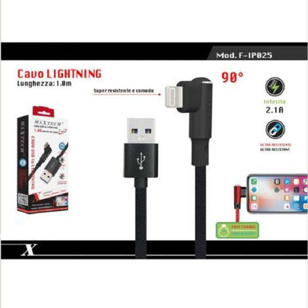 Cavo Lightning 90? A Usb Ricarica Compatibile Con Ipad Ipod 1 Mt Maxtech F-ip025 Cavi Smartphone Trade Shop italia - Napoli, Commerciovirtuoso.it