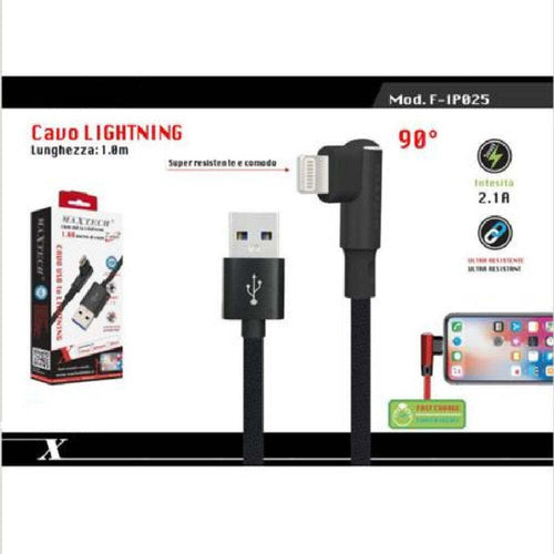 Cavo Lightning 90? A Usb Ricarica Compatibile Con Ipad Ipod 1 Mt Maxtech F-ip025 Cavi Smartphone Trade Shop italia - Napoli, Commerciovirtuoso.it