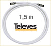 Cavo coassiale TV con connettori M/F a compressione 1,5 Mt. TELEVES