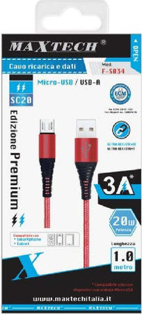 Cavo Micro Usb A Usb-a Premium Trasferimento Dati Ricarica 1mt Smartphone F-s034 Elettronica/Cellulari e accessori/Accessori/Cavi e adattatori/Cavi USB Trade Shop italia - Napoli, Commerciovirtuoso.it